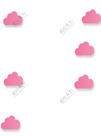 粉色白云云朵