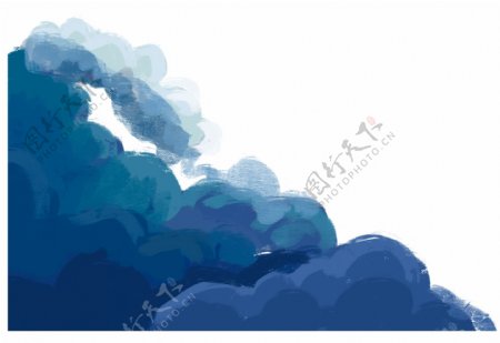 蓝色云朵图案