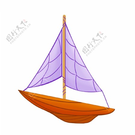 紫色帆船船只