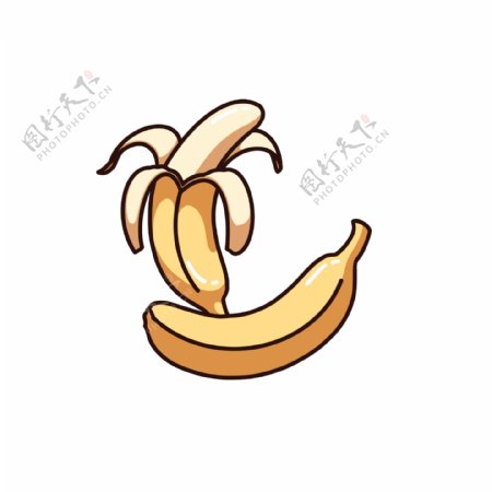 卡通可爱水果香蕉