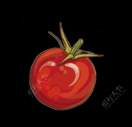 番茄西红柿卡通拟人表情