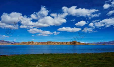 青海班公湖优美自然风光