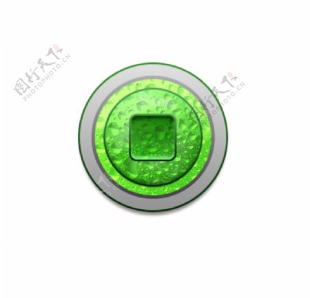 绿色水滴按钮