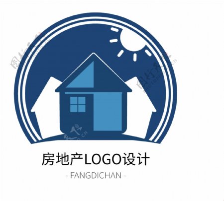 创意几何家园地产logo