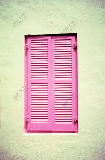 抽象派多彩抽象粉色窗户