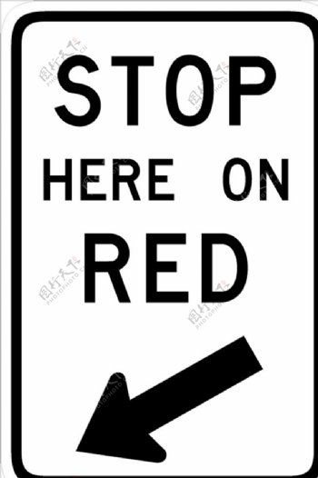 外国交通图标红灯停止图标标