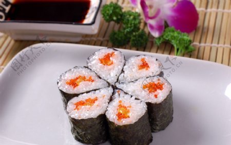 香蟹籽卷寿司
