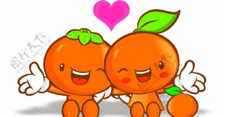 橘子卡通形象