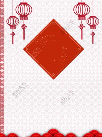中国风节日剪纸画