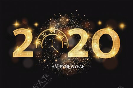 2020年新年闪光文字