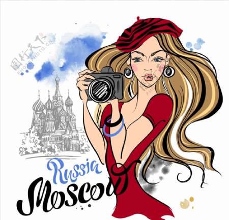 俄罗斯旅游插画