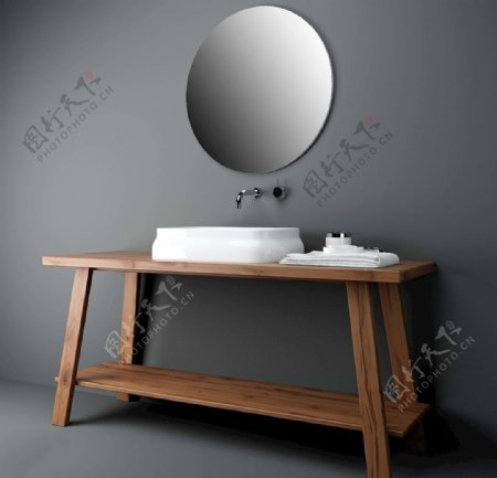 浴室镜洗手台