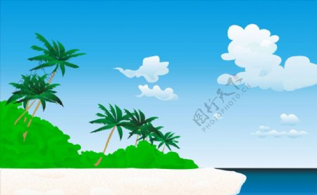 椰风海韵沙滩阳光热带海边