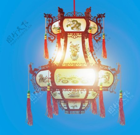中秋节高清多图层素材灯笼