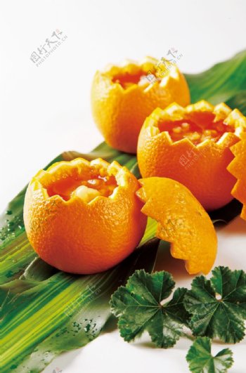 香橙炖雪蛤