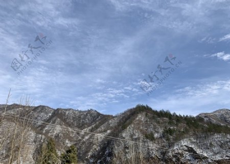 农村雪景