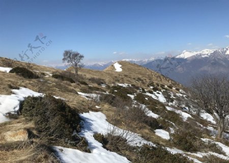 阿尔卑斯山高山冒险走路