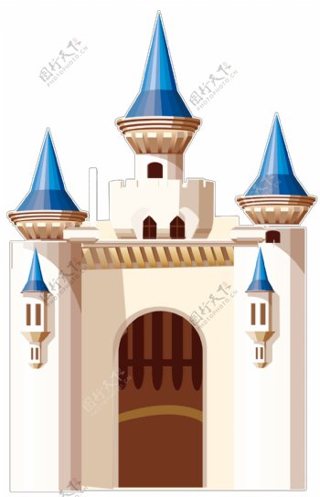 卡通小城堡分层可修改