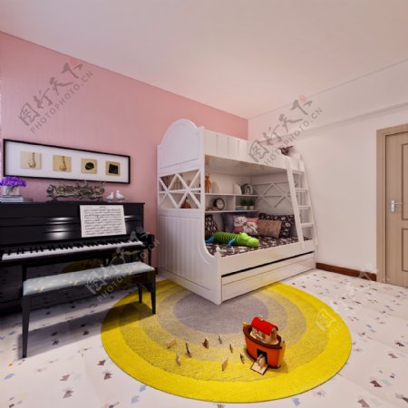 钢琴儿童房