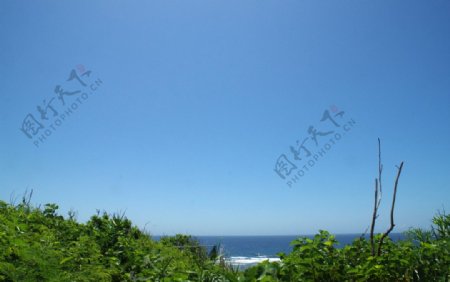 海水风景日本冲绳清澈的海