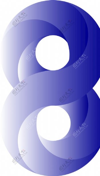 数字8渐变图标logo