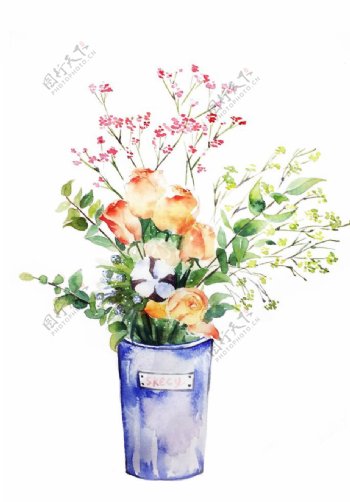 精美绘画植物花朵
