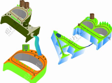 3D混合个性英文