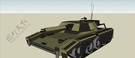 机炮坦克模型