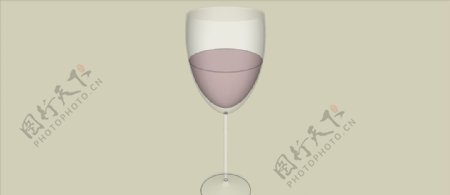 玻璃杯高脚杯红酒杯模型
