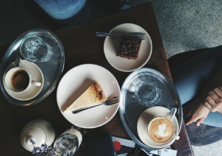 咖啡和蛋糕