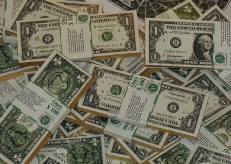 美元美金现金钞票财富背景素材