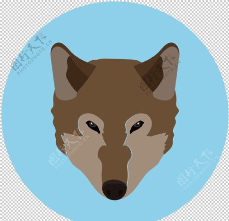 狼动物图标标志图形装饰素材