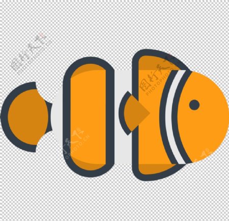 小丑鱼动物标志图形图标装饰素材