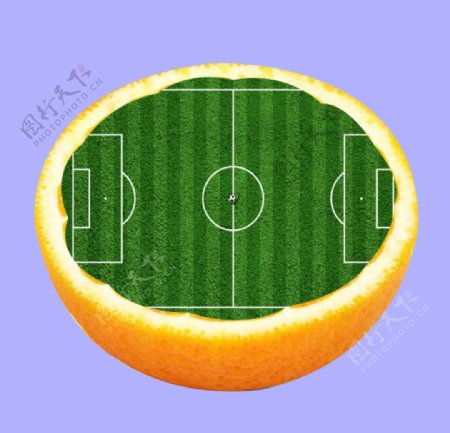 橙子足球场创意广告