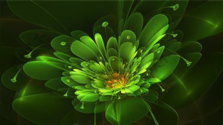 绿色花