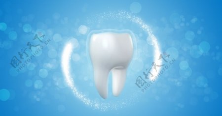 牙齿洁牙洁白洗牙牙医背景素材