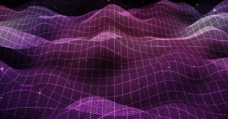创意紫色科技波纹背景