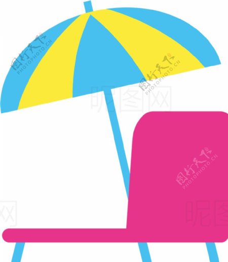 沙滩椅遮阳伞