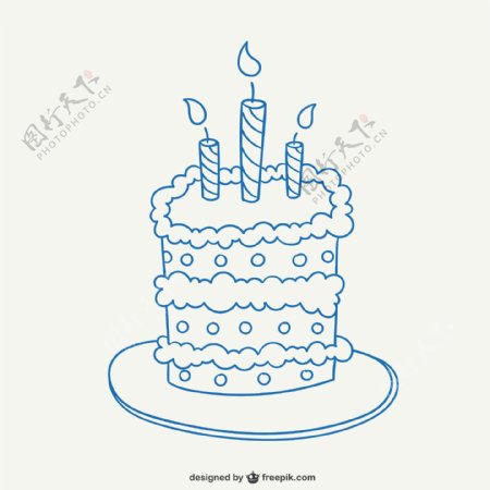 生日蛋糕涂鸦