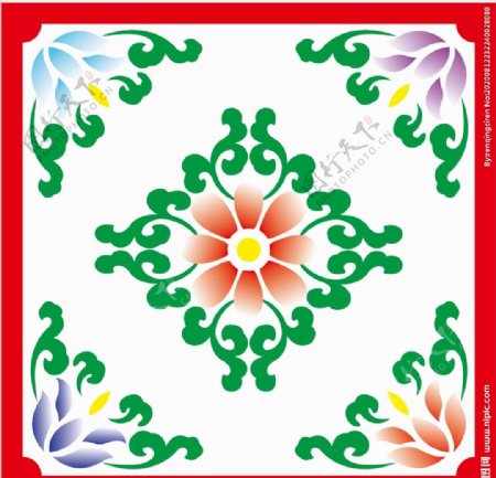 藏式花纹素材