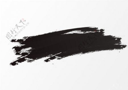 黑色水墨泼墨笔刷标题元素