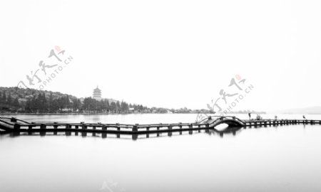 西湖长桥图片