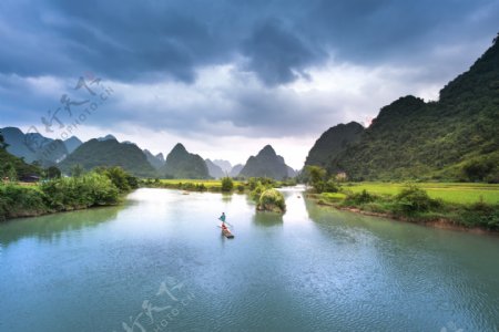 山水旅游景点自然生态背景素材