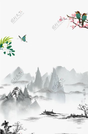 中国风水墨背景