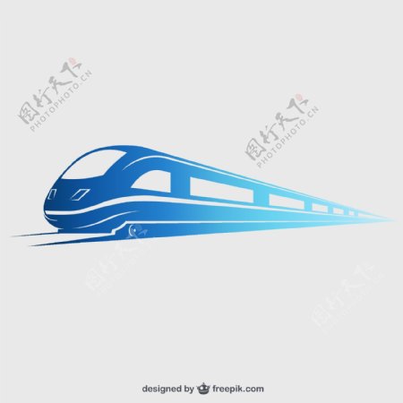 扁平化设计高速列车