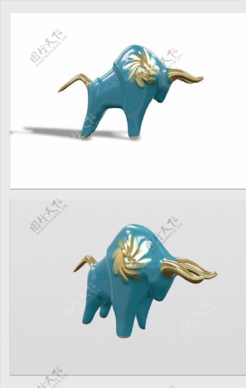 3D牛年模型图片