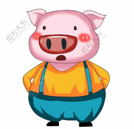 卡通猪猪插画图片