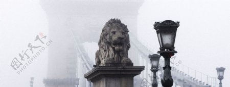 雄狮雕刻雕塑大桥风景图片