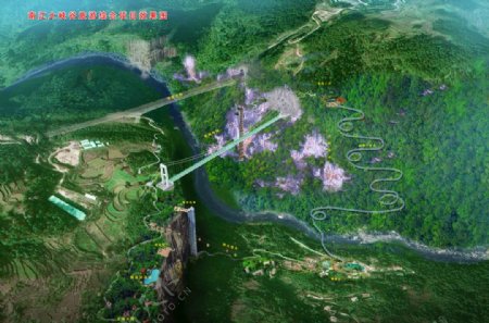 南江大峡谷旅游综合项目鸟瞰图图片
