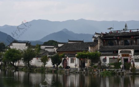 江南水乡风景建筑背景图片
